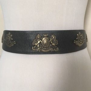 W. Klienberg Medallion Detailed High Waist Belt